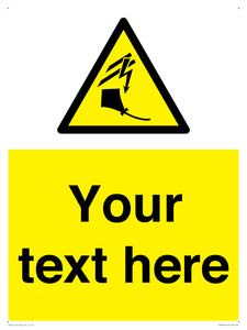 Custom warning kite flying near powerlines